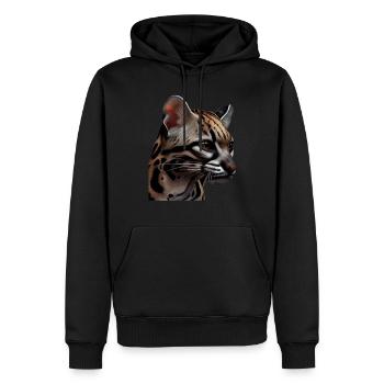 just a boy girl who loves Ocelots Ocelot Ozelot - Männer Premium Bio Hoodie - Schwarz - Vorne - Nico (187cm)