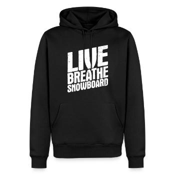 Snowboard Spruch für Snowboarder - Männer Premium Bio Hoodie - Schwarz - Vorne - Nico (187cm)