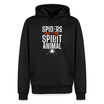 Cadeaux d’amoureux de l’araignée - Sweat à capuche Premium bio Homme - noir - Devant - Nico (187cm)