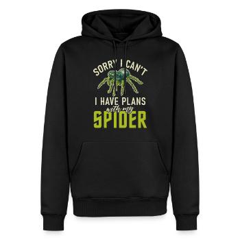 Cadeaux d’amoureux de l’araignée - Sweat à capuche Premium bio Homme - noir - Devant - Nico (187cm)