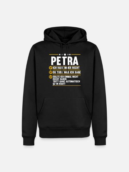 Name Petra - Männer Premium Bio Hoodie - Schwarz
