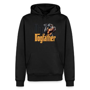 Rottweiler Chien Papa Chien Père Chiens Papa Père Rouge - Sweat à capuche Premium bio Homme - noir - Devant - Nico (187cm)