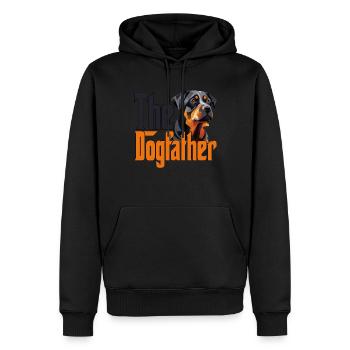 Rottweiler Chien Papa Chien Père Chiens Papa Père Rouge - Sweat à capuche Premium bio Homme - noir - Devant - Nico (187cm)