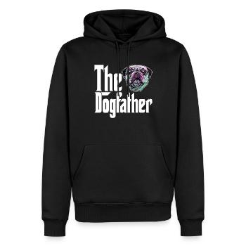 Pug Dog Dad Dogfather Dogs Daddy Father Rottie - Männer Premium Bio Hoodie - Schwarz - Vorne - Nico (187cm)