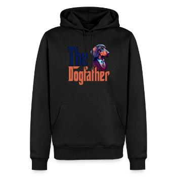 Teckel Chien Papa Dogpère Chiens Papa Père Rott - Sweat à capuche Premium bio Homme - noir - Devant - Nico (187cm)