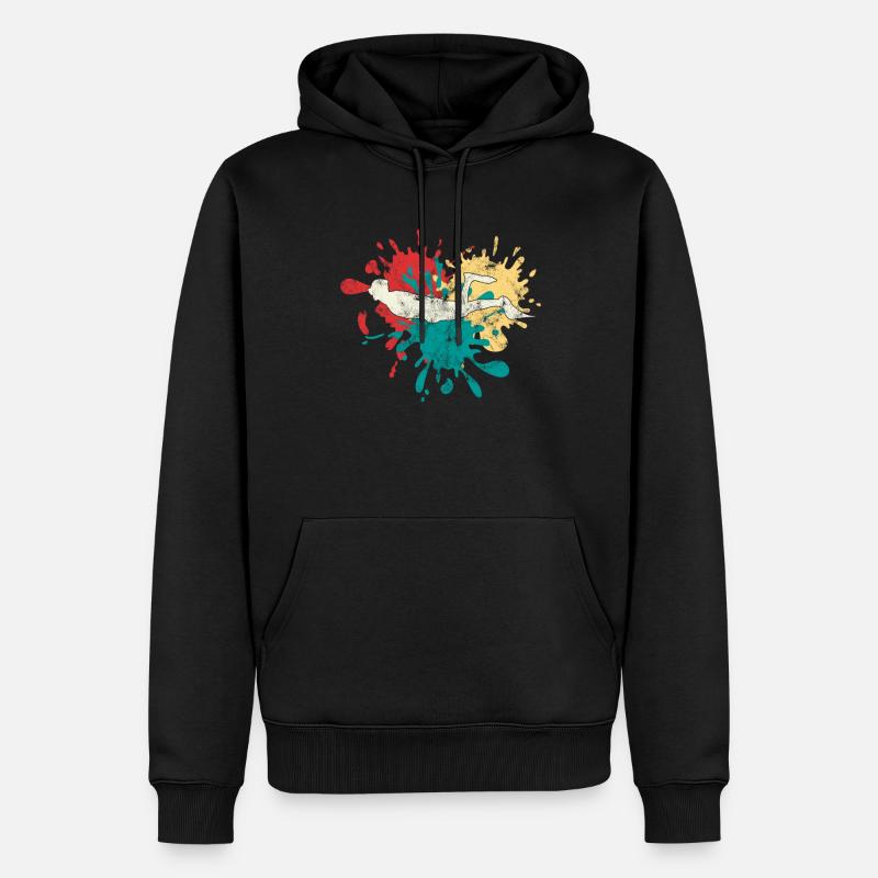 Plongeurs Silhouette de plongée - Sweat à capuche Premium bio Homme - noir