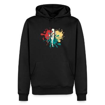Tanzen Tänzerin Silhouette - Männer Premium Bio Hoodie - Schwarz - Vorne - Nico (187cm)