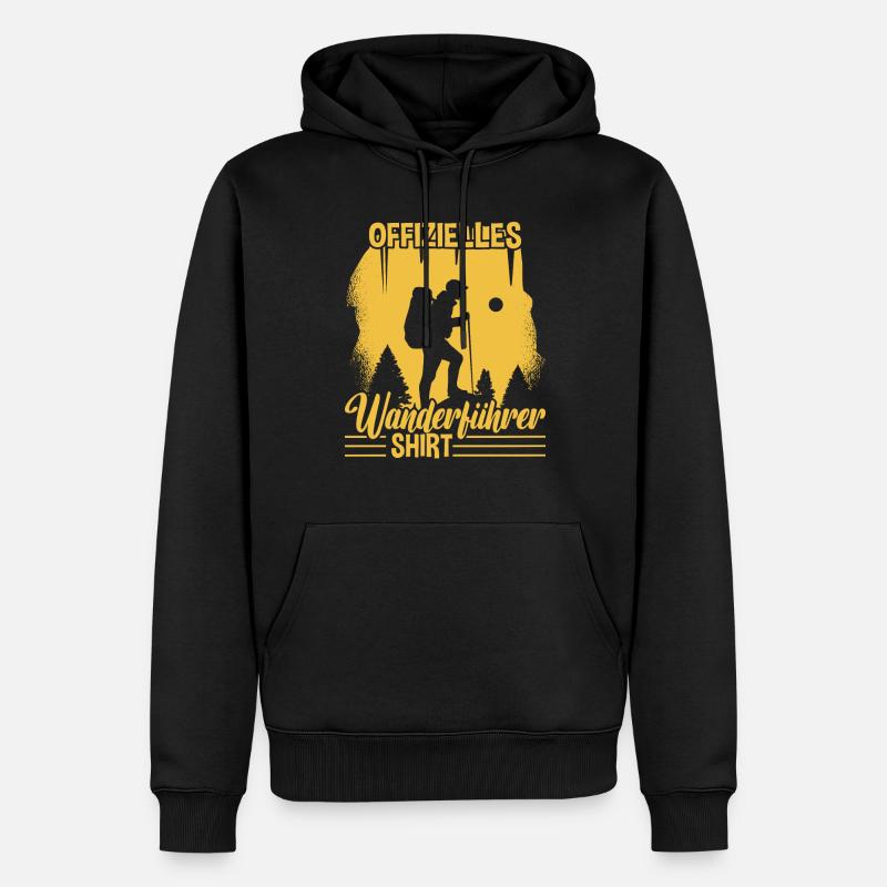 Wanderführer - Männer Premium Bio Hoodie - Schwarz