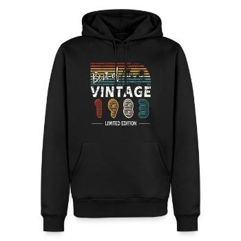 Original 1983 Jahrgang Vintage Retro Geburtstag - Männer Premium Bio Hoodie - Schwarz - Vorne - Nico (187cm)