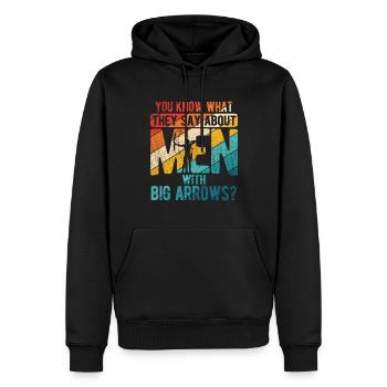 Bogenschießen Archery - Männer Premium Bio Hoodie - Schwarz - Vorne - Nico (187cm)