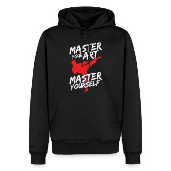 Koreanischer Kampfsport Taekwondo - Männer Premium Bio Hoodie - Schwarz - Vorne - Nico (187cm)