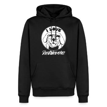 J’adore Retriever Pet Retrievers Dog - Sweat à capuche Premium bio Homme - noir - Devant - Nico (187cm)