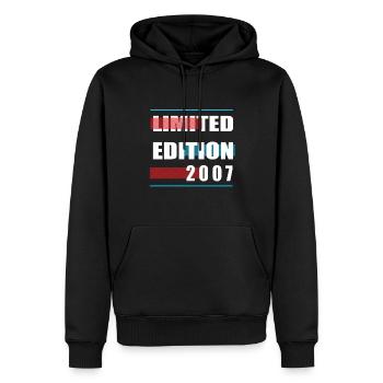 Limited Edition 2007 - Männer Premium Bio Hoodie - Schwarz - Vorne - Nico (187cm)