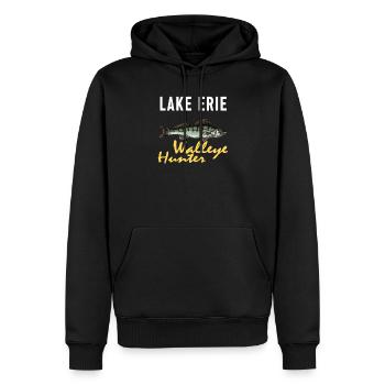 Pêche au lac Érié - Zander Hunter - Sweat à capuche Premium bio Homme - noir - Devant - Nico (187cm)