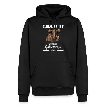 Galloway Rind I Schottland Rinderzucht für - Männer Premium Bio Hoodie - Schwarz - Vorne - Nico (187cm)