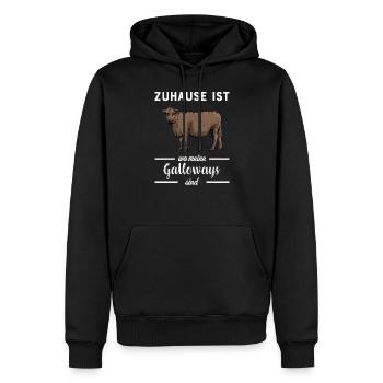 Galloway Rind I Schottland Rinderzucht für - Männer Premium Bio Hoodie - Schwarz - Vorne - Nico (187cm)
