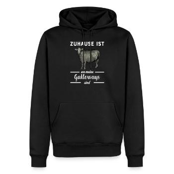 Galloway Rind I Schottland Rinderzucht für - Männer Premium Bio Hoodie - Schwarz - Vorne - Nico (187cm)