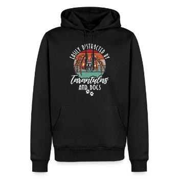 Cadeaux d’amoureux de l’araignée - Sweat à capuche Premium bio Homme - noir - Devant - Nico (187cm)