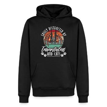 Cadeaux d’amoureux de l’araignée - Sweat à capuche Premium bio Homme - noir - Devant - Nico (187cm)