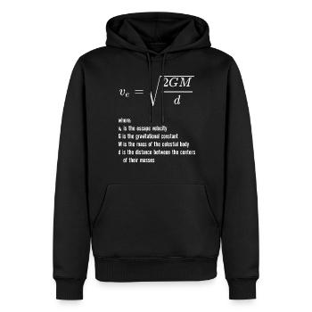 Escape Velocity Gravity Physics Rocket Science - Männer Premium Bio Hoodie - Schwarz - Vorne - Nico (187cm)