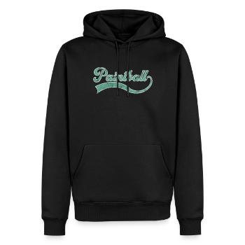 Lettrage de paintball - Sweat à capuche Premium bio Homme - noir - Devant - Nico (187cm)