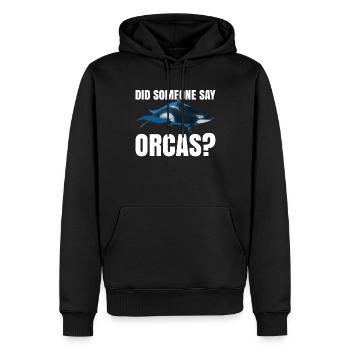 Observation des orques et observation des baleines Baleine de Cetecean - Sweat à capuche Premium bio Homme - noir - Devant - Nico (187cm)