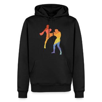 Kickboxing - Männer Premium Bio Hoodie - Schwarz - Vorne - Nico (187cm)