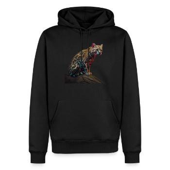 just a boy girl who loves Ocelots Ocelot Ozelot - Männer Premium Bio Hoodie - Schwarz - Vorne - Nico (187cm)
