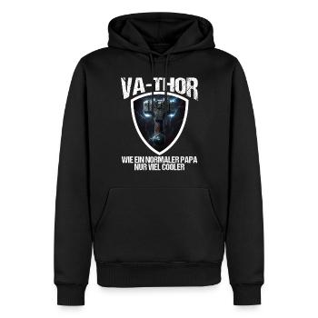 Papa Vathor Va Thor Vatertag Vatertagsgeschenk - Männer Premium Bio Hoodie - Schwarz - Vorne - Nico (187cm)