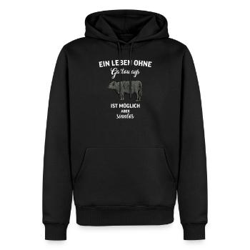 Galloway Rind I Schottland Rinderzucht Geschenk - Männer Premium Bio Hoodie - Schwarz - Vorne - Nico (187cm)