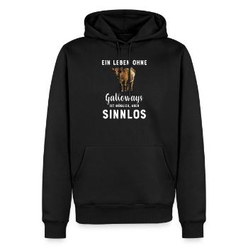 Galloway Rind I Schottland Rinderzucht Geschenk - Männer Premium Bio Hoodie - Schwarz - Vorne - Nico (187cm)