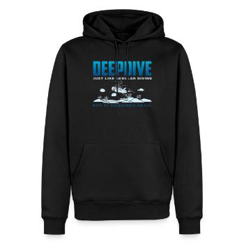 Tief Tauchen Freedive DeepDive - Männer Premium Bio Hoodie - Schwarz - Vorne - Nico (187cm)