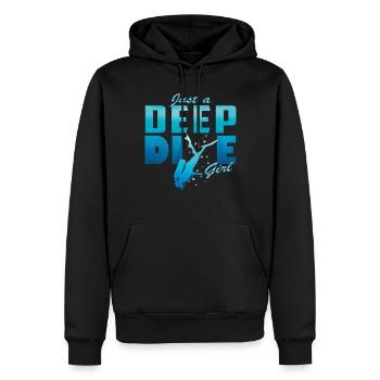 Tief Tauchen Freedive DeepDive - Männer Premium Bio Hoodie - Schwarz - Vorne - Nico (187cm)