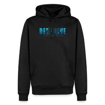 Tief Tauchen Freedive DeepDive - Männer Premium Bio Hoodie - Schwarz - Vorne - Nico (187cm)