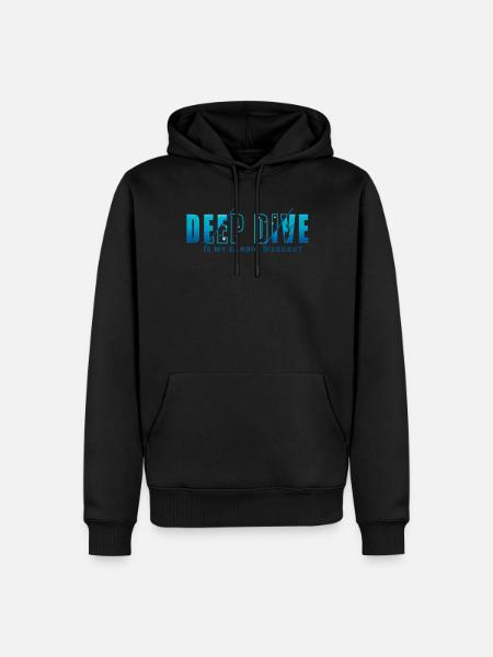 Deep Diving Freedive DeepDive - Men’s Premium Organic Hoodie - black