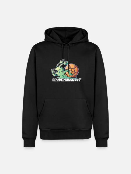 Bruder muss los - Männer Premium Bio Hoodie - Schwarz