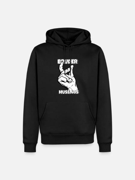 Bruder muss los - Männer Premium Bio Hoodie - Schwarz