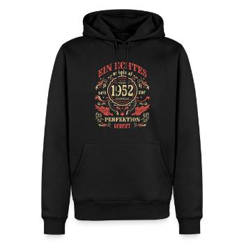 1952 Ein echtes Original seit 1952 - Männer Premium Bio Hoodie - Schwarz - Vorne - Nico (187cm)