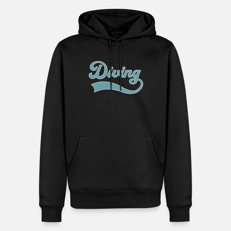 Lettrage de plongée - Sweat à capuche Premium bio Homme - noir