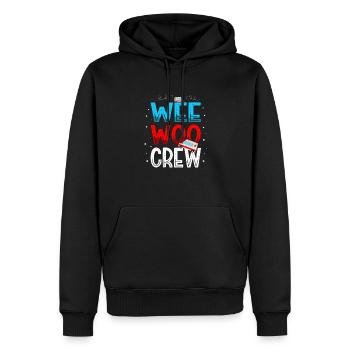 Wee Woo Crew Ambulancier Technicien Paramedic Emt - Sweat à capuche Premium bio Homme - noir - Devant - Nico (187cm)