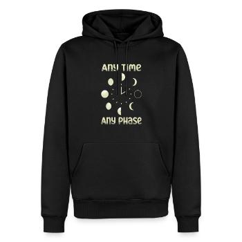 Jederzeit Jede Phase Mondliebhaber Astronomie - Männer Premium Bio Hoodie - Schwarz - Vorne - Nico (187cm)
