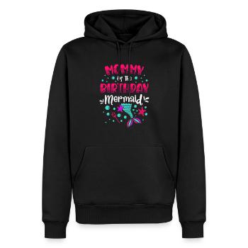 Maman L’anniversaire Sirène Amante Maman - Sweat à capuche Premium bio Homme - noir - Devant - Nico (187cm)