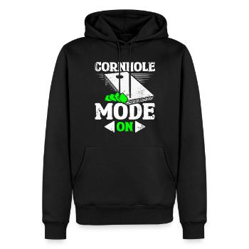 Mode Cornhole activé - Sweat à capuche Premium bio Homme - noir - Devant - Nico (187cm)