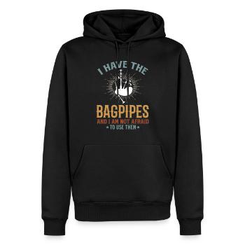 I Have The Bagpipes And I Am Not Afraid To Use The - Männer Premium Bio Hoodie - Schwarz - Vorne - Nico (187cm)