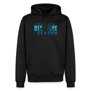 Tief Tauchen Freedive DeepDive - Männer Premium Bio Hoodie - Schwarz - Vorne - Nico (187cm)