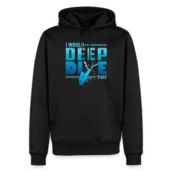 Tief Tauchen Freedive DeepDive - Männer Premium Bio Hoodie - Schwarz - Vorne - Nico (187cm)