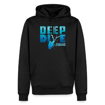 Tief Tauchen Freedive DeepDive - Männer Premium Bio Hoodie - Schwarz - Vorne - Nico (187cm)