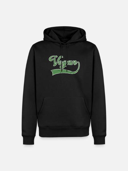 Vegan lettering - Men’s Premium Organic Hoodie - black