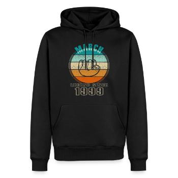 March 1999 nice gift idea for birthday 1999 - Men’s Premium Organic Hoodie - black - Front - Nico (187cm)