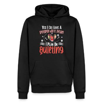 Yes i do have a Retirement Plan, i plan - Männer Premium Bio Hoodie - Schwarz - Vorne - Nico (187cm)